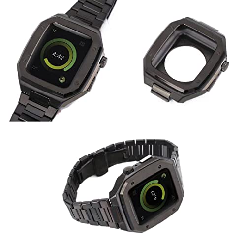 Bracelet Apple Watch Band 8 7 45 mm acier inoxydable coque protection iWatch 6 5 4 SE 44mm