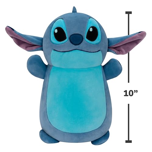squishmallows disney original 10-inch stitch hugmees - medium-sized ultrasoft official jazwares plush