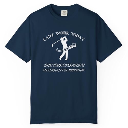 Funny Work Tour Golf Dad T-Shirt Navy Blue