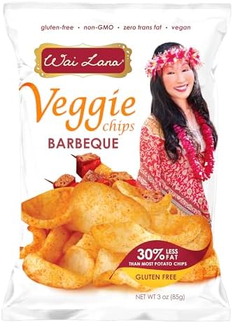 Barbeque Veggie Chips (6 Pack of 3 Ounce Individual Bags) - Gluten Free, Non-GMO, Vegan, Zero Trans Fats – Wai Lana