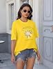 CMTOP Women’s Oversize T-Shirt Summer Tops Cotton Short Sleeve Round Neck T Shirts Lemon Graphic Tee Shirts Casual Baggy Tops Blouse (Yellow, M) #3