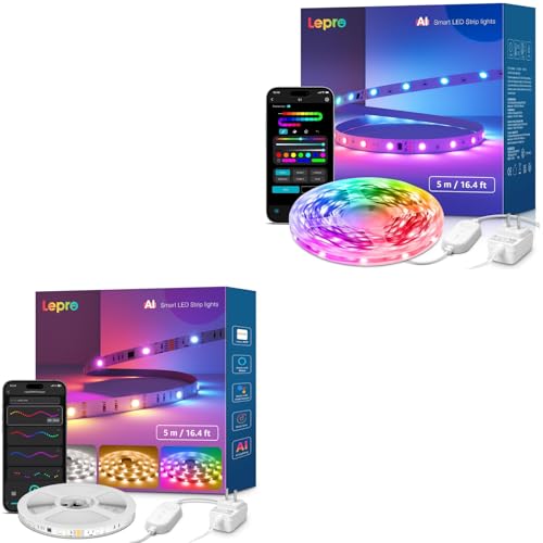 Lepro Bundle - 2 Items: Tiras LED AI 16.4 pies miniatura 1