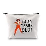 G2TUP TV Show Inspired Gift I Like To Kick I'm 50 Makeup Bag Fun Skit Lover Cosmetic Bag TV Show Characters Fans Gift (I'm 50 Years Old MB)