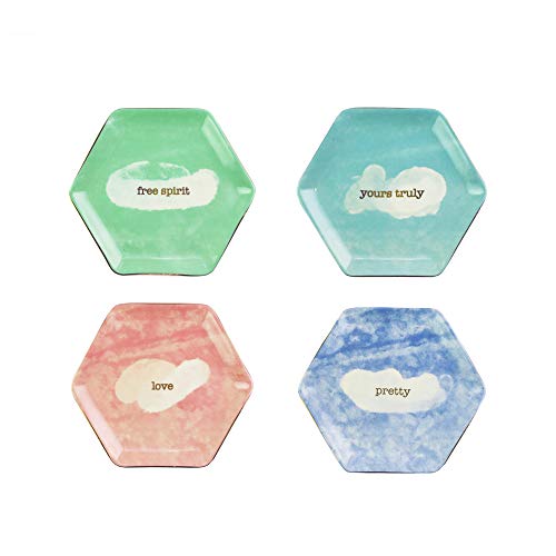 American Atelier Soiree 4 Piece Dessert Plate Set, 5x5.75