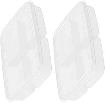 2pcs Compartment Refrigerator Storage Box Ice Box for Freezer Lunchable Container