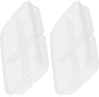 2pcs Compartment Refrigerator Storage Box Ice Box for Freezer Lunchable Container