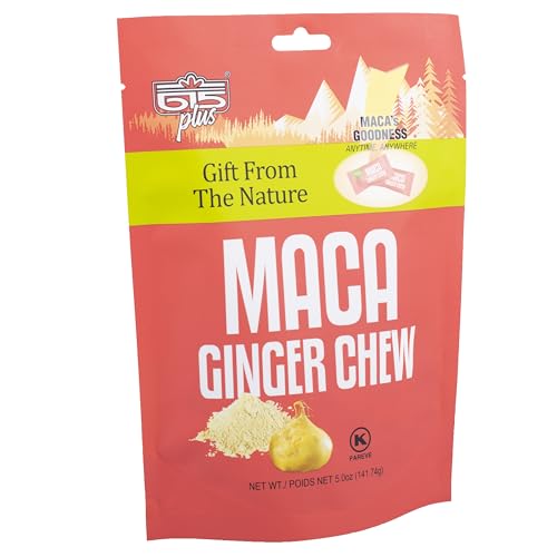 615 Plus Ginger Candy Chewy Ginger Chew (Maca, 5.0 Ounce, Pack of 1)