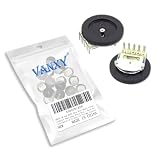 20PCS 5K Ohm B502 5Pin Dial Wheel Potentiometer Dual-Gang Round Dial