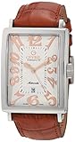 Gevril Men's Ave of Americas Swiss Automatic Watch, Genuine Handmade Italian Leather Strap
