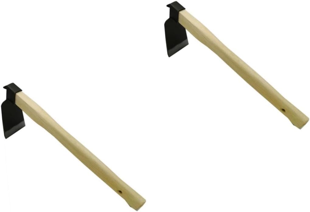POPETPOP 2pcs Garden Hoe Full Steel Handheld Weeding Tool for Loosening Soil Digging Planting and Gardening Ergonomic Design Non- Handle for Comfort and Control