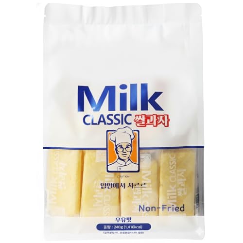 Milk Korean Rice Snack – 24 Pack Kid-Friendly School Snack, Rice, Non-Fried, Zero Trans Fat,...