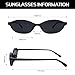 GUVIVI Retro Oval Sunglasses for Women Chic Cat Eye 90s Sunnies Lightweight Narrow Shades Trendy UV protection Sun Glasses