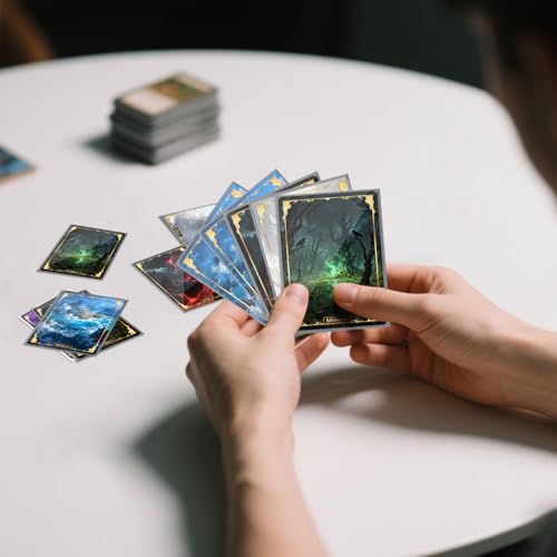 Image of 500 Count Card Sleeves, Matte Magic Card Sleeves, Smooth Shuffle & Tear Resistant, Fit for MTG, TCG, CCG (Silver)
