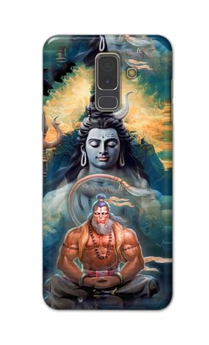 Image of PRINTFIDAA Printed Hard Back Cover Case for Samsung Galaxy A6 Plus | A6+ | Samsung Galaxy J8 Back Cover (Lord Shiva and Hanuma) -112
