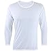 YiZYiF Men's Mesh Sheer T-Shirt Top Transparent Long Sleeve Slim Fit Undershirt White Medium