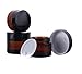 Produktbild 3 PCS braun Glas nachfüllbar Kosmetik Gläser leer Face Cream Lip Balm Container Topf Flasche mit Schwarz Deckel (30 ml)