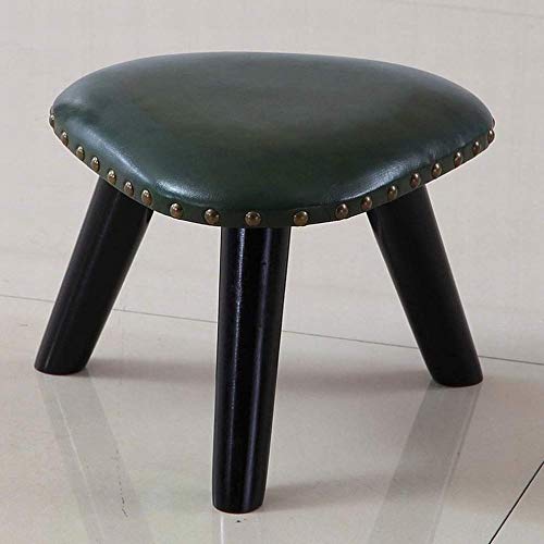 Tabouret en cuir triangle pour salon et coin lecture chic