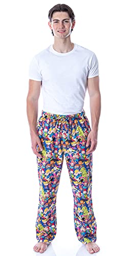 Nickelodeon Men's 90s Cartoon Rugrats Hey Arnold Ren and Stimpy Allover Character Loungewear Pajama Pants2
