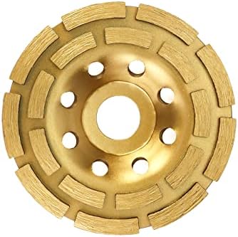 QWORK diamond cup, grinding disc, grinding wheel, 115 mm x 22.2 mm for concrete, plaster, granite, resin, tile adhesives, natural stone, etc