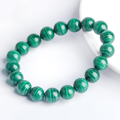 Bracelet en malachite authentique cadeau idéal en perles de pierres 9mm mixte