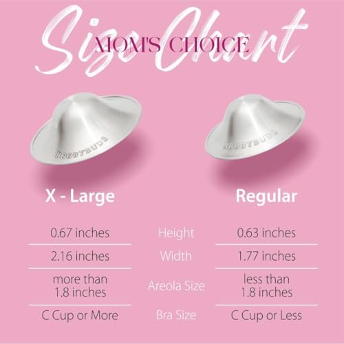 Image of The Original Silver Nursing Cups - Nipple Shields for Nursing Newborns - 999 Silver - Universal Fit - Nipple Comfort Cups for Breastfeeding (Silver Silicone, Regular)