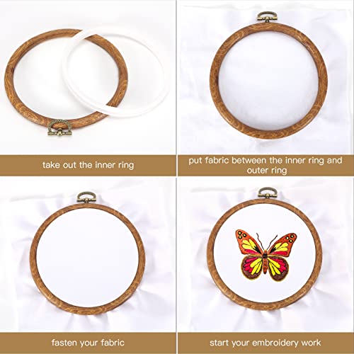 Caydo Imitated Wood Embroidery Hoop Set #TOP17