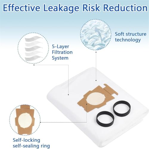 Bolsas de tela tejida PANGBOER para filtración Hepa de máquinas de suelo 204811, pack de 15 3