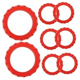 ORFOFE 8 Piezas Protector de Ruedas para Maleta de Silicona Antideslizante de Cubiertas Rojas para Equipaje Amortiguador y Reducción de Ruido Fácil Instalación Protección del Suelo y