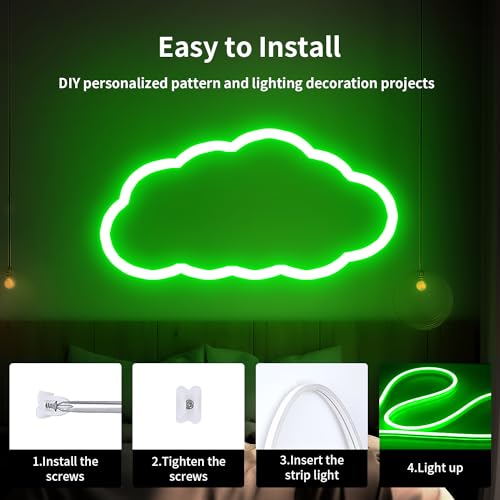 Cinta de luces LED verde neón iNextStation con adaptador 12V 3A miniatura 4