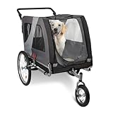 ARATERVIO 2-in-1 Hundefahrradanhänger & Jogger bis 45kg – Fahrradanhänger für Hunde mit Verstärktem Boden, Leichtlaufrädern, Sicherheitsfahne & Wind-/Regenschutz