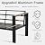 ADRERIC Patio Furniture Set 9 Seats and Coffee Table, 7 Pieces Patio Conversation Set with Thick Cushion, Ottomans, Deluxe Aluminum Modern Outside Sectional for Porch, Balcony, Deck, Yard, Dark Gray