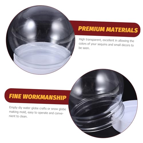 BIUDECO 10 Peças Globo De Neve De Natal Globo De Água De Plástico Transparente Natal DIY Globo De Ne
