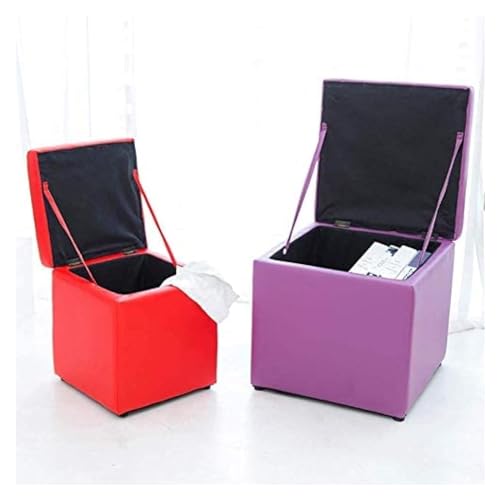 Pouf de rangement à charnière pour stocker vos objets discrètement - 7