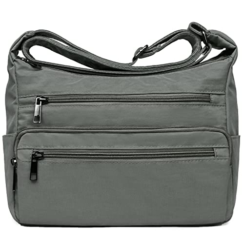 Image of VOLGANIK ROCK RFID Purses for Women Fabric Nylon Multi Pocket Crossbody Bag Ladies Travel Handbag