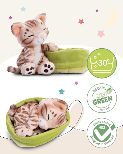Kuscheltier Katze Bengal 12cm schlafend im