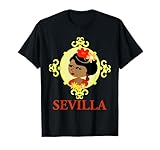 Sevilla Souvenir Vintage Folklore Recuerdo Turismo Flamenco Camiseta