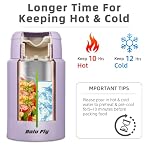 Insulated Food Jar 18oz Stainless for Work/Travel Purple - Image 3