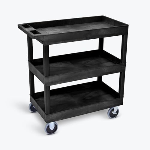 Image of FSE 373-EC111HD-B 32 inch x 18 inch Tub Cart - Three Shelves
