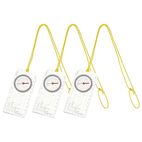 NUOBESTY 3 peças de bússola para orientação, trilhas, bússola, para uso ao ar livre, mochilão, bússo