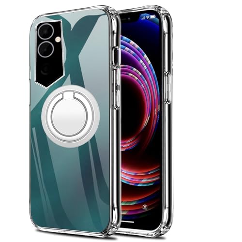 FortiHülle Ständer Handyhülle für Tecno Pova 4,Transparent Silikon Hülle Weicher TPU Schutzhülle,für Tecno Pova 4 Stoßfest Hülle Cover- Z