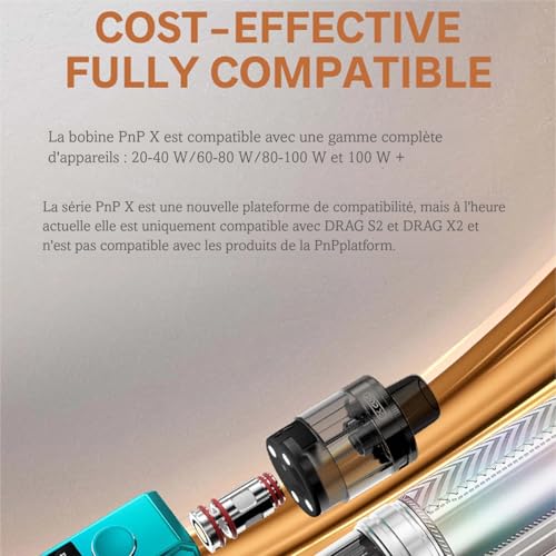 VOOPOO PnP X Coil 0.15/0.2/0.3/0.45/0.6/0.8/1.0 Ω DTL MTL (5 PCS) pour PNP x POD tank/POD Cartridge/drag s2 / drag x2 Kit sans nicotine (0.15 ohm) – vue 7