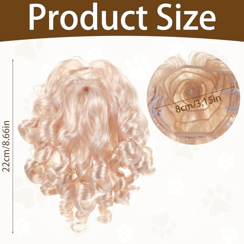 Peluca rubia para perros pequeña Elastic Bands miniatura 2