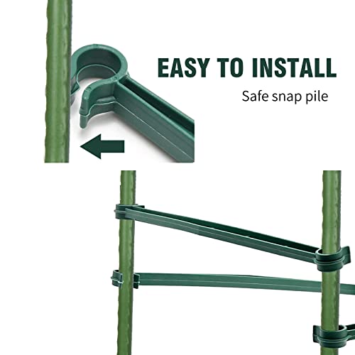100 PCS Stake Arms for Tomato Cage, 12.8” Expandable Trellis Connectors,Plant Support Garden Stakes, Tomato Stake Supports Fit for 14mm Stakes, for Climbing Plants, Flowers,Vegetables by LIDSCURA - Used condition - Image 5