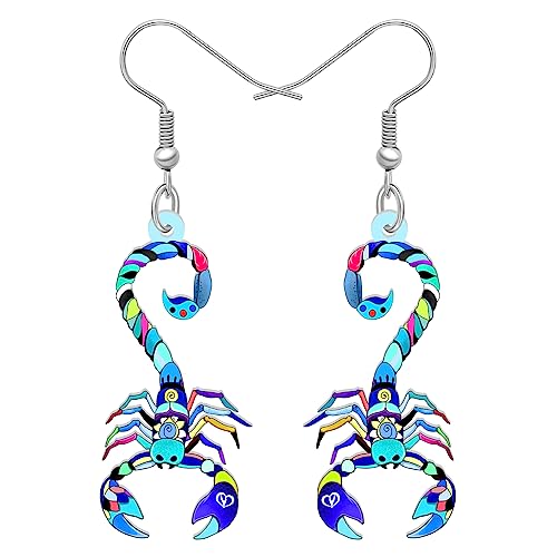 YAYAKO Acrílico Constelaciones del Zodiaco Pendientes Joyería Escorpión Pendientes Colgantes Anime Regalos para Mujer Niña Cumpleaños Charms (Escorpio Oct-23/Nov-23)