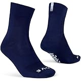 GripGrab Lightweight SL Performance Sommer Radsport Socken Eyecatching 10 Farben 2 Fahrradsocken Rennrad MTB Fahrrad, Navy Blau-Lang, L (44-47)