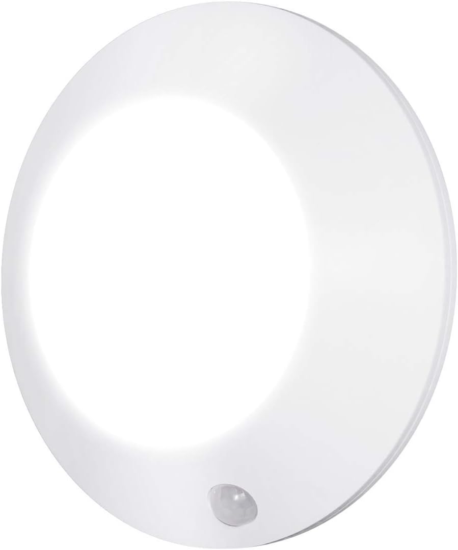 HONWELL Motion Sensor Ceiling Light Indoor Outdoor, LED Bathroom Ceiling Porch Light Wireless Battery Operated for Hallway Garage Bedroom Closet Stairs Basements Pantries Laundry Room