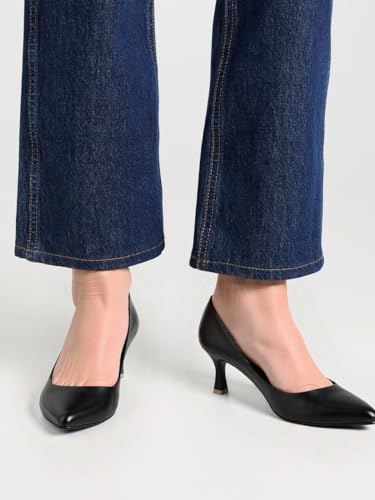 Image of ELLE Women's Solid Stiletto Heel Slip-On Pumps