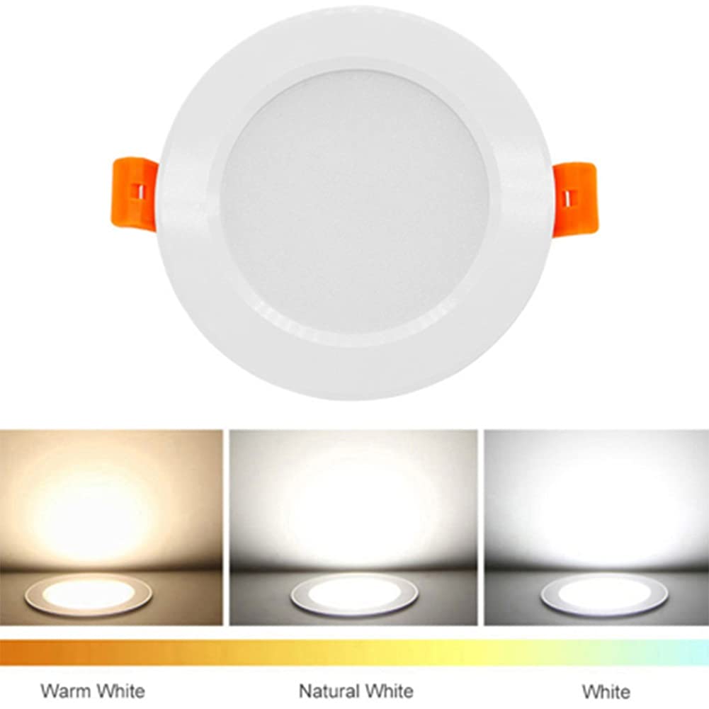 Focos Empotrables LED AC220V Focos De Techo Ultraplano Incl.8 Piezas 3w / 5w / 7w / 9w / 12w Blanco Frío O Blanco Cálido O Blanco Natural Focos Empotrables Led Set ( Color : Warm white , Size : 9w )