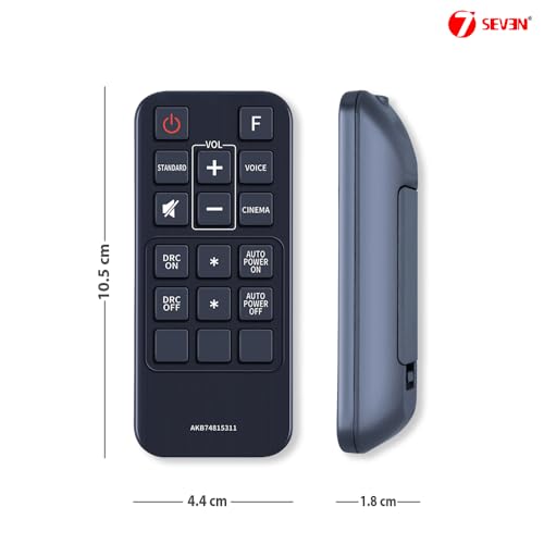 Image of 7SEVEN Compatible for Lg Soundbar Remote Control Original AKB74815311 Model Match Exactly Key by Key to Replicate Performance as Like Genuine Control