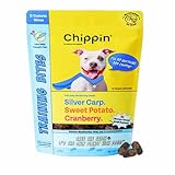 Chippin Soft Dog Treats, Healthy Dog Treats with Fish, Sweet Potato, Grain Free, Natural Ingredients, Hypoallergenic, High Protein Training Treats for Small, Large, Senior Dogs, No Meat